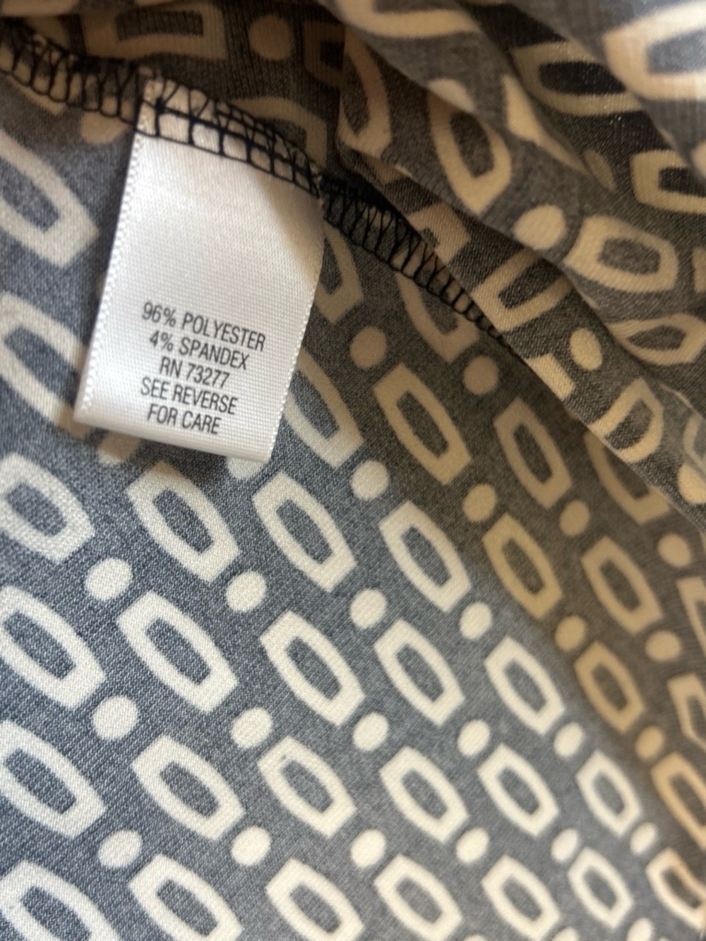 Apt. 9 Black and White Geometric Wrap Midi Dress - Picture 6 of 6